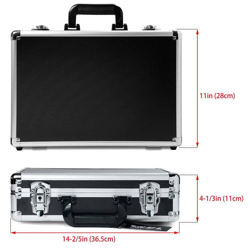 HUL 14in Two-Tone Aluminum Case with Customizable Pluck Foam Interior for Test Instruments Cameras Tools Parts and Accessories - Image 2